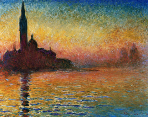 Sunset In Venice - Claude Monet Paintings